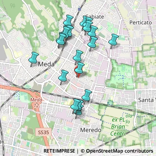Mappa Via Canova, 20821 Meda MB, Italia (0.9685)