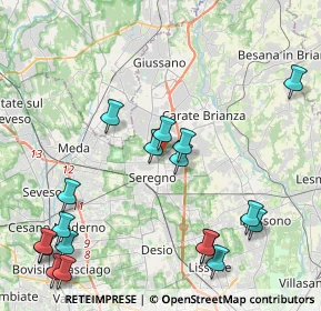 Mappa Via P. Calamandrei, 20831 Seregno MB, Italia (5.18167)