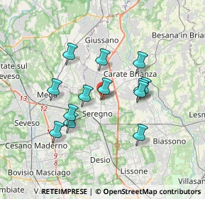 Mappa Via P. Calamandrei, 20831 Seregno MB, Italia (3.02923)