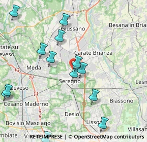 Mappa Via P. Calamandrei, 20831 Seregno MB, Italia (4.63615)