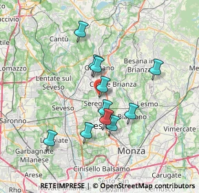 Mappa Via P. Calamandrei, 20831 Seregno MB, Italia (5.94818)