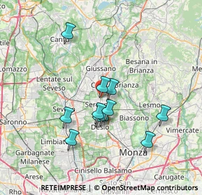 Mappa Via P. Calamandrei, 20831 Seregno MB, Italia (6.04091)