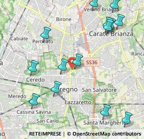 Mappa Via P. Calamandrei, 20831 Seregno MB, Italia (2.54643)