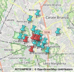 Mappa Via P. Calamandrei, 20831 Seregno MB, Italia (1.2845)