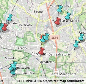 Mappa Via P. Calamandrei, 20831 Seregno MB, Italia (2.786)