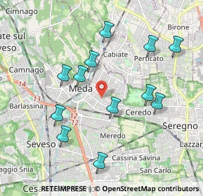 Mappa 20821 Seregno MB, Italia (1.94417)