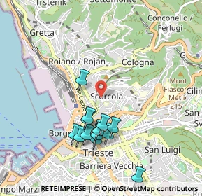 Mappa 34134 Trieste TS, Italia (0.91923)