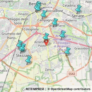 Mappa Via Cremasca, 24052 Azzano San Paolo BG, Italia (2.48846)