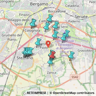 Mappa Via Cremasca, 24052 Azzano San Paolo BG, Italia (1.734)