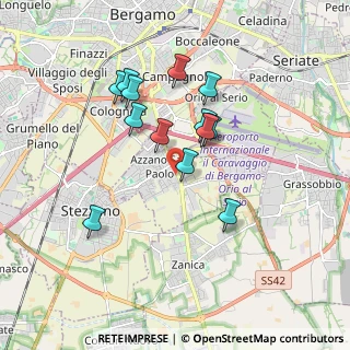 Mappa Via Cremasca, 24052 Azzano San Paolo BG, Italia (1.54615)