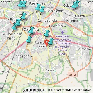 Mappa Via Cremasca, 24052 Azzano San Paolo BG, Italia (2.81267)