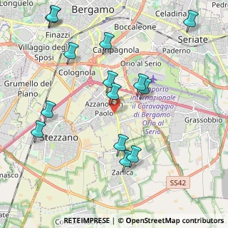 Mappa Via Cremasca, 24052 Azzano San Paolo BG, Italia (2.28929)