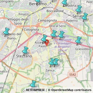 Mappa Via Cremasca, 24052 Azzano San Paolo BG, Italia (2.952)