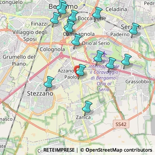 Mappa Via Cremasca, 24052 Azzano San Paolo BG, Italia (2.38333)