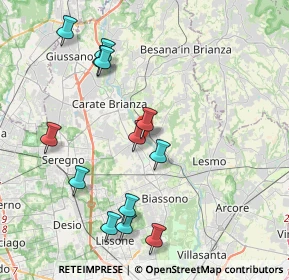 Mappa Via IV Novembre, 20847 Albiate MB, Italia (4.21462)