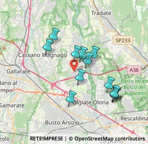 Mappa Via Canova, 21054 Fagnano Olona VA, Italia (3.09667)