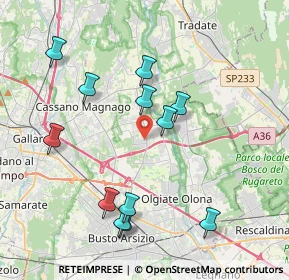 Mappa Via Canova, 21054 Fagnano Olona VA, Italia (4.05)