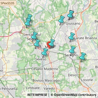 Mappa Via dei Cipressi, 20821 Meda MB, Italia (4.1125)