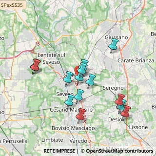 Mappa Via dei Cipressi, 20821 Meda MB, Italia (3.51143)