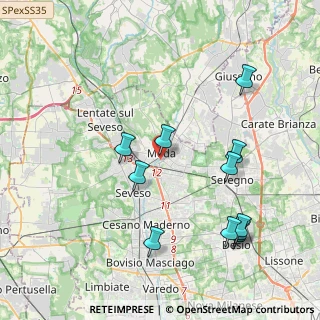 Mappa Via dei Cipressi, 20821 Meda MB, Italia (4.29091)