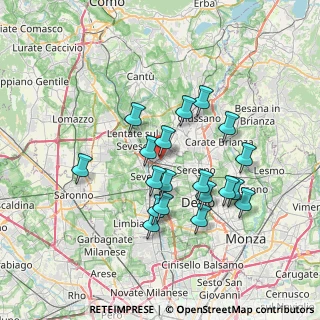 Mappa Via dei Cipressi, 20821 Meda MB, Italia (6.44947)