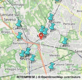 Mappa Viale Cipressi, 20821 Meda MB, Italia (2.05385)