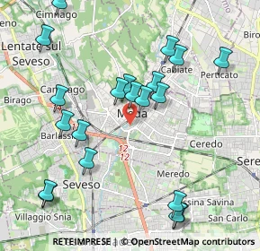 Mappa Viale Cipressi, 20821 Meda MB, Italia (2.188)