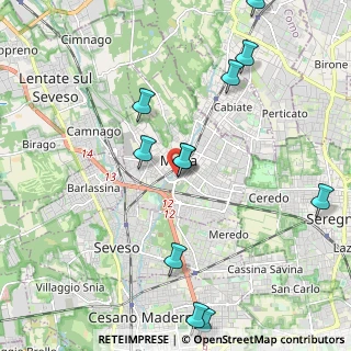 Mappa Viale Cipressi, 20821 Meda MB, Italia (2.38727)