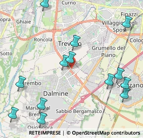 Mappa Via delle Noci, 24044 Dalmine BG, Italia (2.61231)