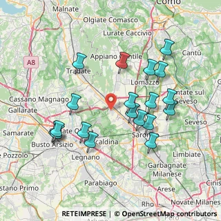 Mappa Via Don Pietro Erba, 21040 Cislago VA, Italia (7.48105)