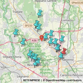 Mappa Via Don Pietro Erba, 21040 Cislago VA, Italia (3.814)