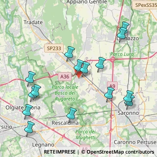 Mappa Via Don Pietro Erba, 21040 Cislago VA, Italia (4.774)