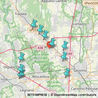 Mappa Via Don Pietro Erba, 21040 Cislago VA, Italia (4.37818)