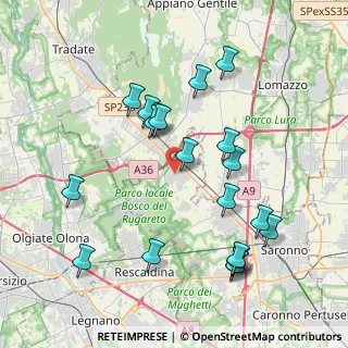 Mappa Via Don Pietro Erba, 21040 Cislago VA, Italia (4.099)