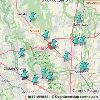 Mappa Via Don Pietro Erba, 21040 Cislago VA, Italia (5.2325)