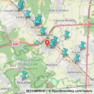 Mappa Via Don Pietro Erba, 21040 Cislago VA, Italia (2.38643)