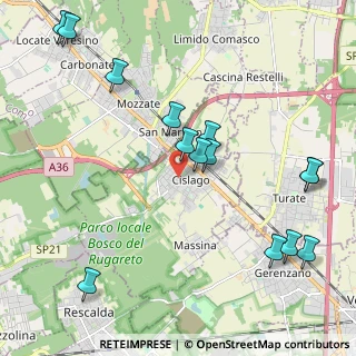 Mappa Via Don Pietro Erba, 21040 Cislago VA, Italia (2.44643)
