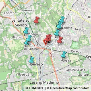 Mappa Via San Pietro Martire, 20821 Meda MB, Italia (1.61769)