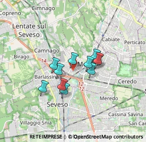 Mappa Via San Pietro Martire, 20821 Meda MB, Italia (1.14)