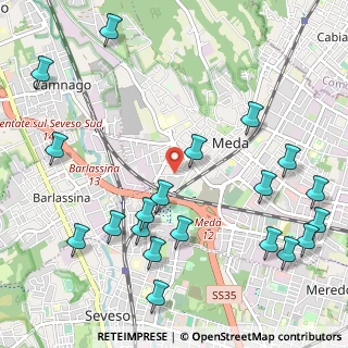 Mappa Via San Pietro Martire, 20821 Meda MB, Italia (1.3425)