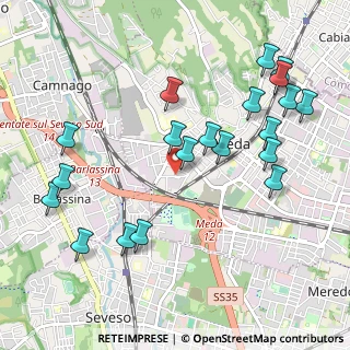 Mappa Via San Pietro Martire, 20821 Meda MB, Italia (1.144)