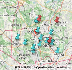 Mappa Via San Pietro Martire, 20821 Meda MB, Italia (6.64933)