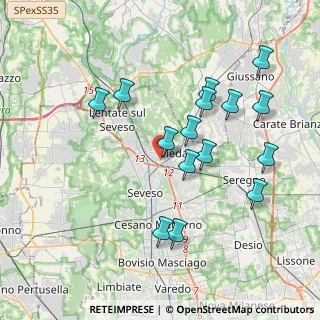 Mappa Via Martesana, 20821 Meda MB, Italia (3.802)