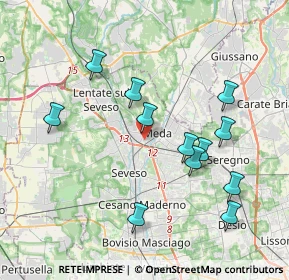 Mappa Via Martesana, 20821 Meda MB, Italia (3.83167)