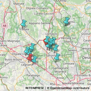Mappa Via Silvio Pellico, 22078 Turate CO, Italia (6.12667)