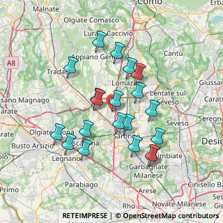 Mappa Via Silvio Pellico, 22078 Turate CO, Italia (6.566)