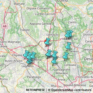 Mappa Via Silvio Pellico, 22078 Turate CO, Italia (7.15071)