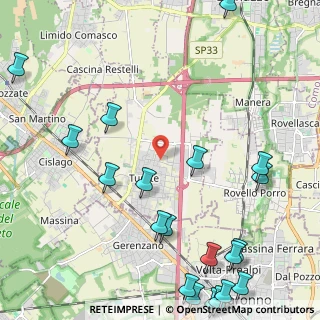Mappa Via Silvio Pellico, 22078 Turate CO, Italia (3.123)