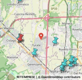 Mappa Via Silvio Pellico, 22078 Turate CO, Italia (2.93917)