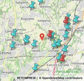 Mappa Via Corte Sant'Anna, 20865 Usmate Velate MB, Italia (2.209)
